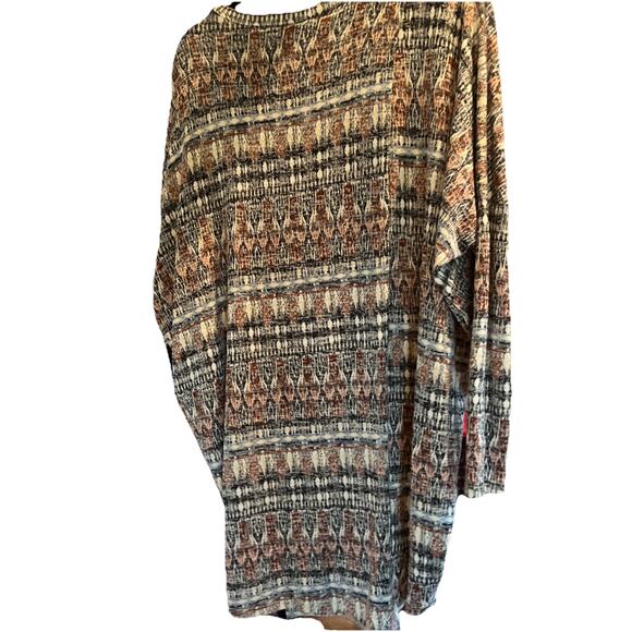 Camille And Co. Soft Tunic Wrap Poncho Top Marbled Multicolor Sz M - Picture 4 of 8